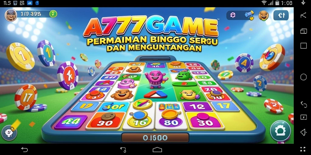 Screenshot gameplay A777GAME yang menampilkan suasana permainan Bingo yang seru.