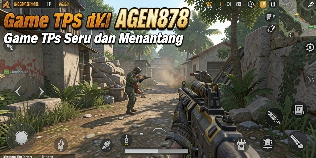 Screenshot dari AGEN878 menampilkan aksi pertempuran TPS yang mendebarkan.