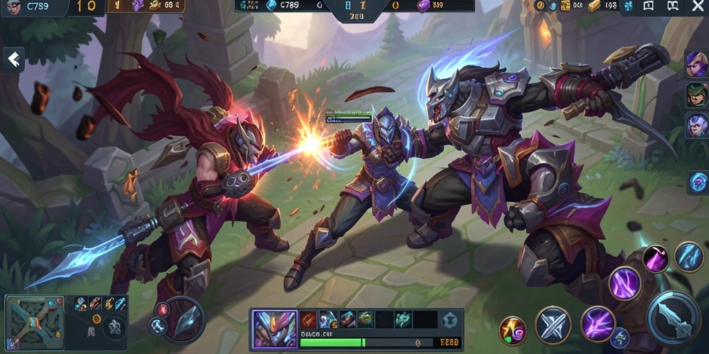 Screenshot C789 menampilkan aksi seru dalam pertarungan MOBA.