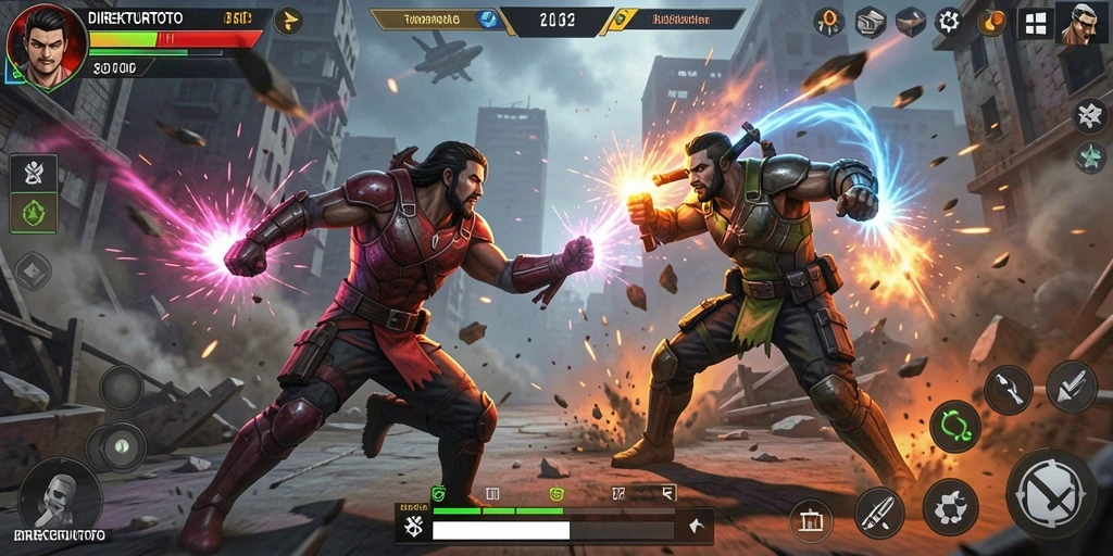 Gameplay Fighting seru dalam DIREKTURTOTO dengan grafis menawan.
