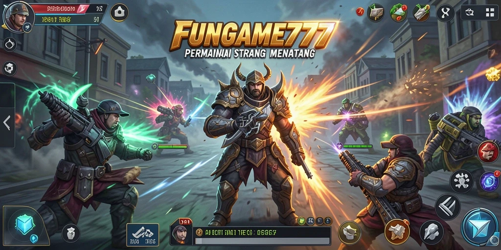 Tampilan gameplay FUNGAME777 yang mendebarkan dalam pertempuran strategi.