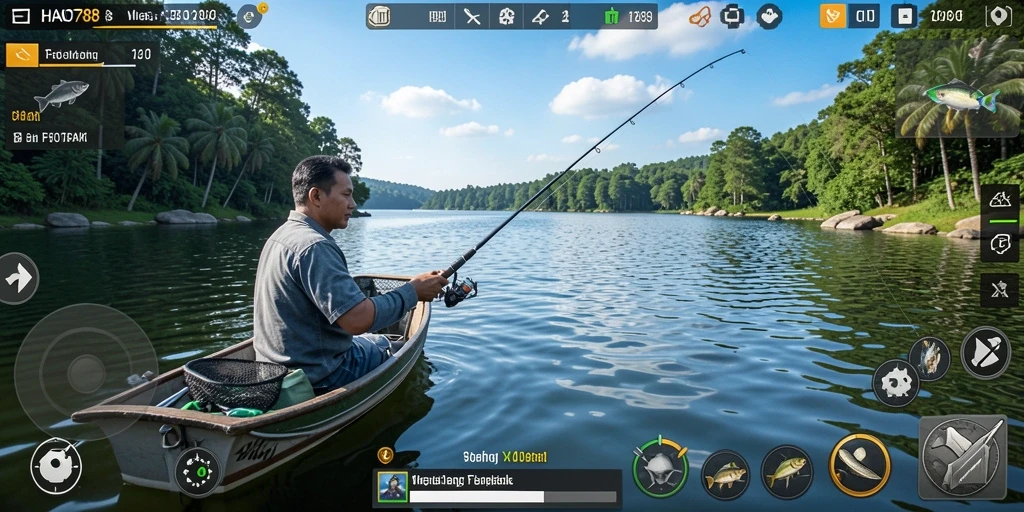 Tampilan gameplay HAO788 menunjukkan pengalaman memancing yang realistis dan seru.