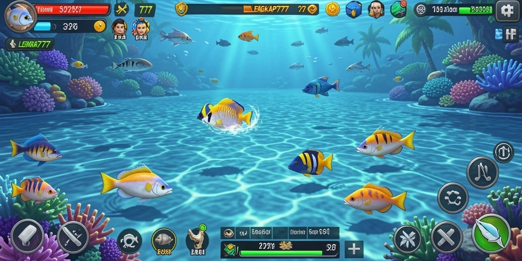 Gameplay seru menembak ikan dalam LENGKAP777 dengan grafik yang menawan.