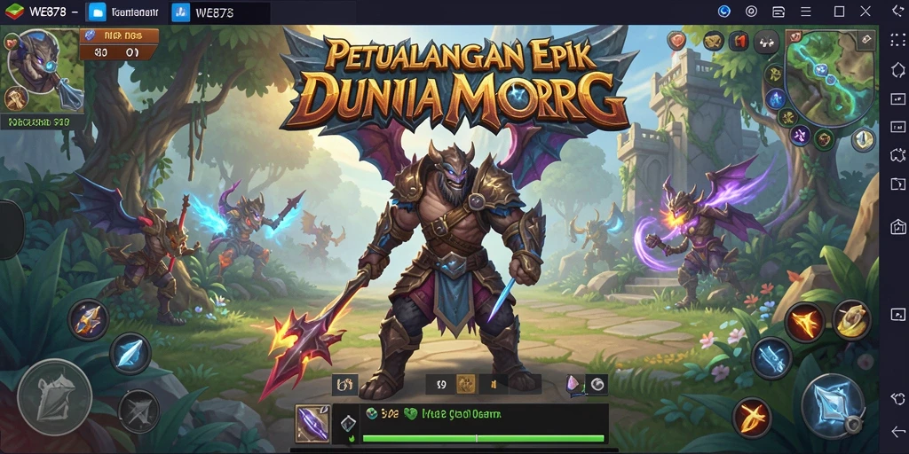 Tampilan gameplay WE878 dengan pertarungan seru dan grafis menakjubkan.