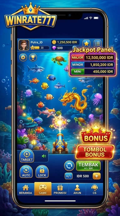 Tangkapan layar antarmuka pengguna winrate777 yang menarik.